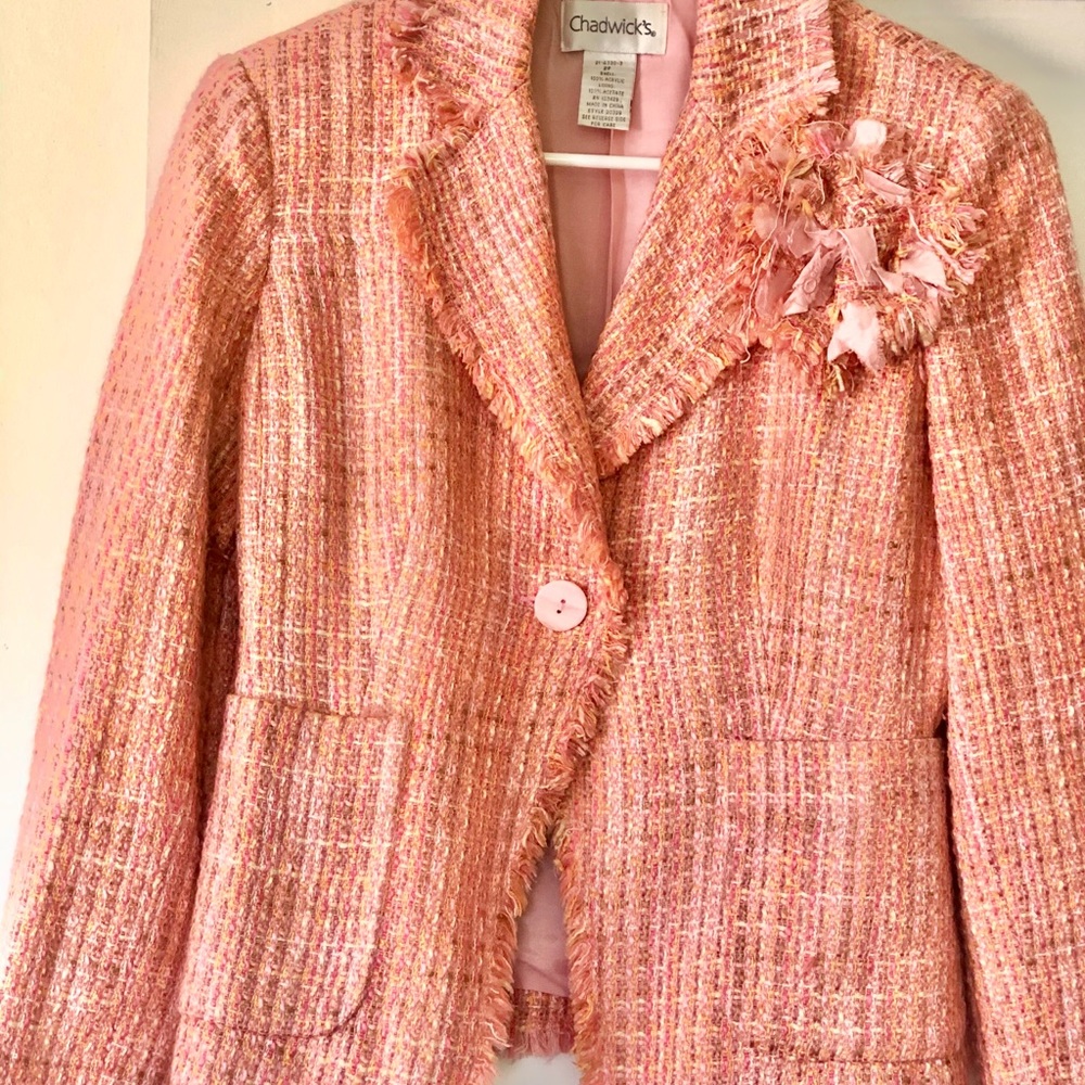 Chadwick Dress Jacket Sz- 2P melon multi color